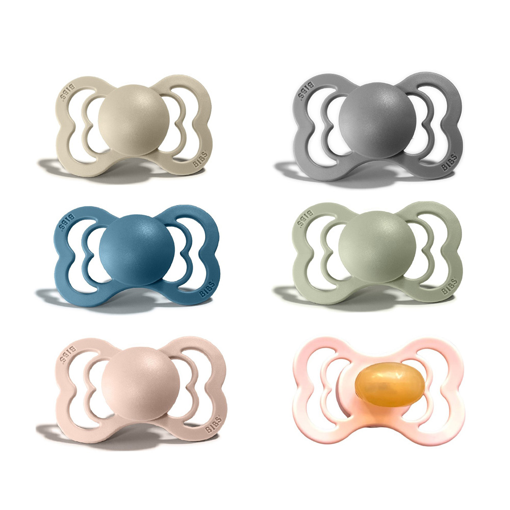 Supreme dudlíky z přírodního kaučuku 2ks velikost 1 BIBS Happy Bunny