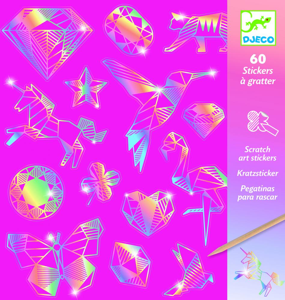 DJECO Vyškrabovací samolepky - Diamanty