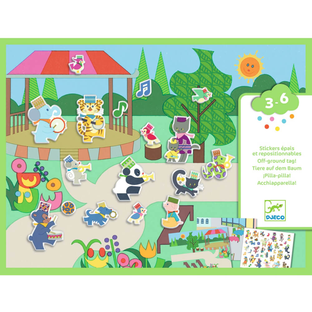 DJECO Odnímatelné samolepky Hudební doprovod