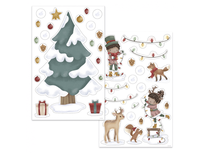 Little Dutch Little Dutch Samolepky na okno Vánoční stromek