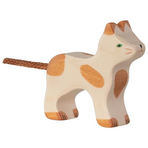 HOLZTIGER Mačka - malá, bielohnedá