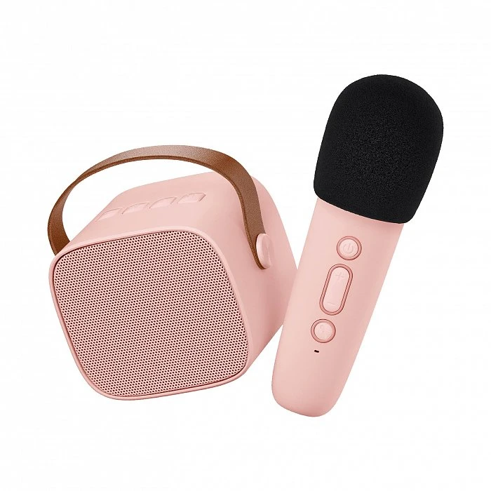 Lalarma Bluetooth Karaoke set mikrofon a reproduktor Růžový